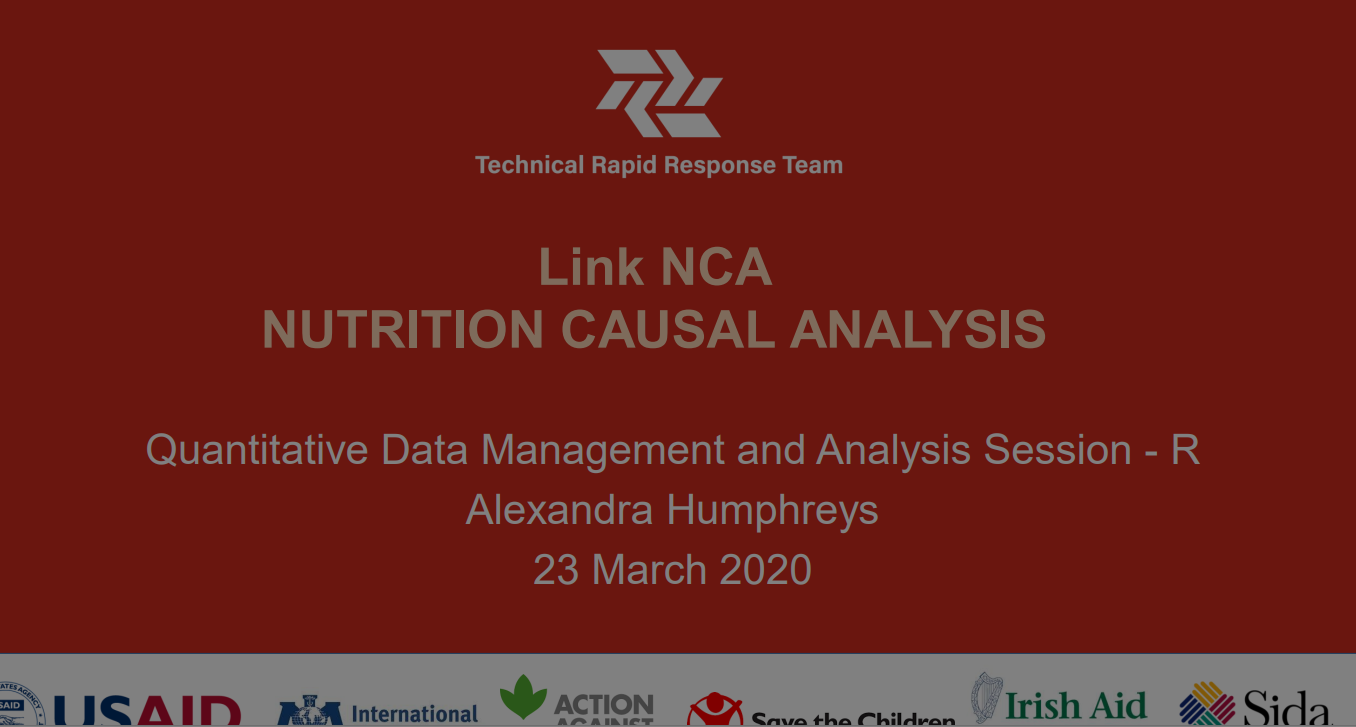 Link NCA Quantitative Data Management and Analysis Session - R