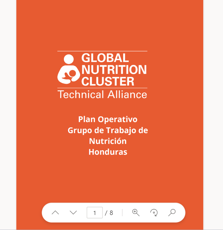 Operational Plan- Nutrition Working Group- Honduras