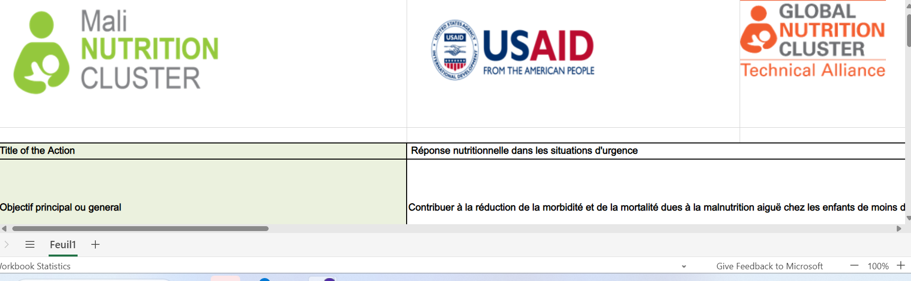 Mali IYCF-E M&E Framework and toolkit