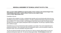 A Tool for assessing individual capacity in IYCF-E 